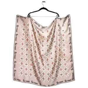 SETRMS 100% Silk Multi Color Patterned Square Large Scarf